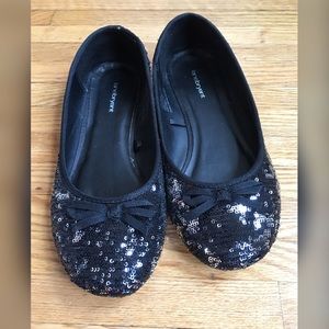 Lane Bryant Black Sequin Flats